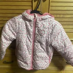 花柄 中綿コート サイズ120 女の子 キッズ ダウンジャケット ピンク