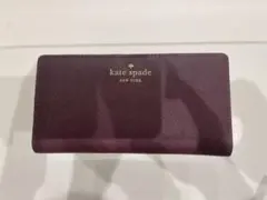 【美品】ケイトスペード 長財布 ミカス・ポンド・ステイシー パープル スリム