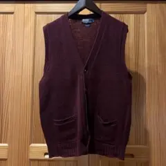 Polo by Ralph Lauren バーガンディ ニットベスト