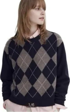 今週限定価格 ユニクロ　アーガイルニット