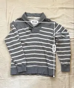 BACK NUMBER 長袖ポロシャツ Mサイズ グレー