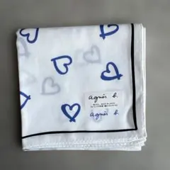 未使用　アニエスベー♡ハンカチ　ハート　ブルーのサムネイル