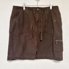 Eddie Bauer【M】 コットンミニスカート ブラウン ポケットのサムネイル