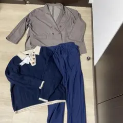 カジュアルニット4L ＆　ダブルブレストジャケット　パンツ　3Lセット　おまとめ