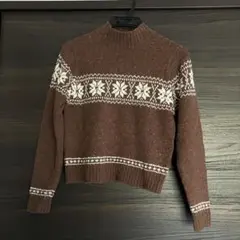 ノルディック柄　ニット