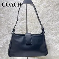 美品 Coach コーチ ワンショルダーバッグ レザー ブラック 7789