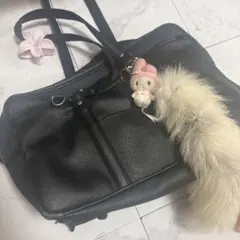 【希少】イーストボーイ スクールバッグ 桜女神 ピンク刺繍 ハンドバッグ 黒