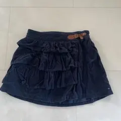 トミーヒルフィガー　コーデュロイ　前フリル　ラップスカート