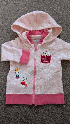 ミキハウス　うさこ　ロゴパーカー　トレーナー　80cm