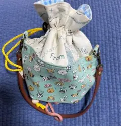 ハンドメイド ミニ巾着 お散歩にも