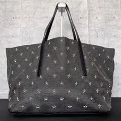 未使用級 JIMMY CHOO PIMLICO スタースタッズ 黒 トートバッグのサムネイル