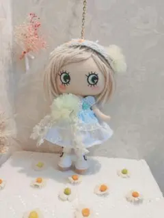 ハッピードール　イルメール　イーマリ－　うさぎ柄のワンピにポンポン付