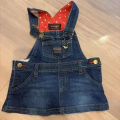 Wrangler デニムオーバーオールワンピース 80