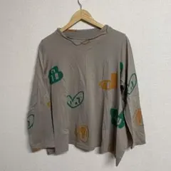 311　慈雨　40　カットソー　ライトブラウン系