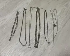 シルバーチェーンネックレス6点セット
