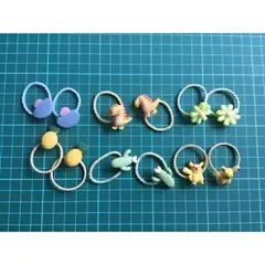 F8050 こども ヘアゴム 子供用 髪ゴム 可愛い　髪飾り 小さい　6セット