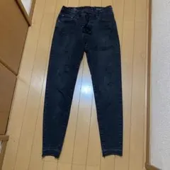 SURT✖︎BIG JOHNダメージ加工 スキニーデニムパンツ ドローコード付きのサムネイル