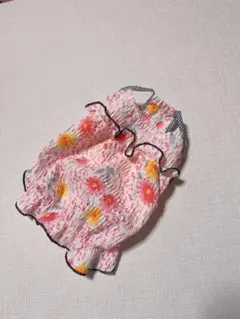 ハンドメイド犬服　バルーンキャミバルーンワンピース　花柄