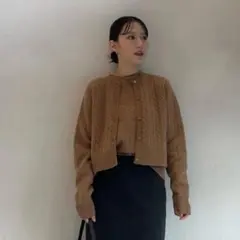 Mila Owen ケーブル編みカーディガン　今期　新品未使用