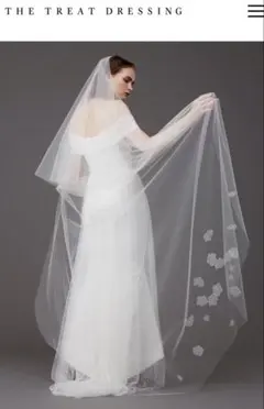 ザ トリートドレッシング 刺繍 ウェディングベール 80×250cm