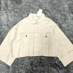 新品 Vin ワイドスリーブデニムジャケット Gジャン アイボリー ヤマダヤ