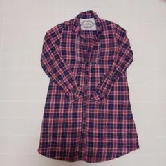 earth music&ecology チェック柄シャツワンピース