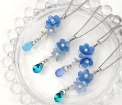 【受注生産】ネモフィラのネックレス シルバーver.☆