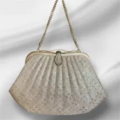 和装洋装兼用　がま口シェル型バック　 パーティーバック