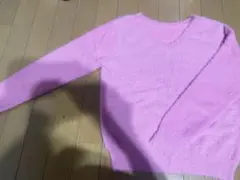 ミッシュマッシュ　ピンクラメ　シャギーニットのサムネイル