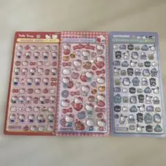 ボンボンドロップシール　3枚セット　キティ　はぴだんぶい　国内正規品
