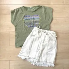 子供服 夏服 春服 デニム スカート女の子 140