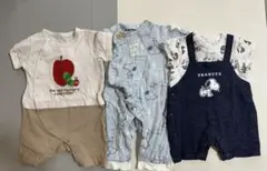 はらぺこあおむし　ピーナッツ　スクーピー　ロンパース