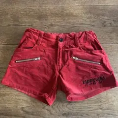 ZIDDY 別珍ファスナー付 ショートパンツ　160