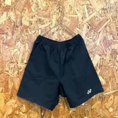 YONEX ヨネックス ハーフパンツ ジャージパンツ ロゴ刺繍 ブラック メンズ