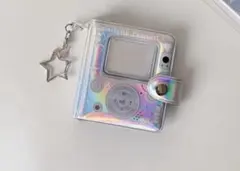 ミニシール帳 フォトアルバム シルバー オーロラ シール手帳