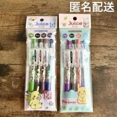 【日本製】Pokémon ポケモン ボールペン ジュース（4本セット） 2種