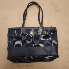 COACH コーチ F19664 オプアート メタリック トートバッグ A4対応 