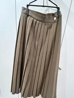 STUDIOUS ブラウン系 チェックプリーツ ロングスカートのサムネイル