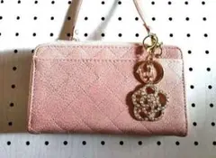 キルティング 財布 ピンク カメリア お財布ポシェット 花柄 財布 長財布のサムネイル