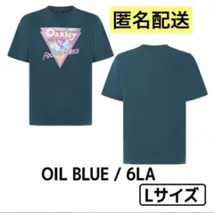 【袋付き】Oakley オークリー　レトロ Tシャツ Lサイズ オイルブルー