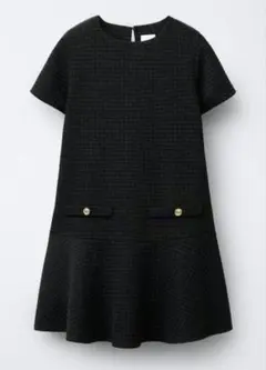 ハウンドトゥース柄ワンピース