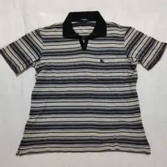 BURBERRY　バーバリー ストライプ ポロシャツ M