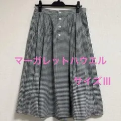 MARGARET HOWELL チェック柄フレアスカート