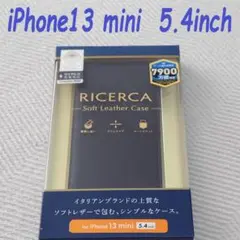 iPhone13 mini 手帳型ケース カバー イタリアン (ロイヤルネイビーのサムネイル