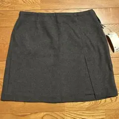 GU ローウエスト起毛スリットミニスカート　グレー　M レディース　未使用