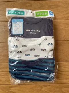 ELFINDOLL 半袖ロンパース3枚組 サイズ80