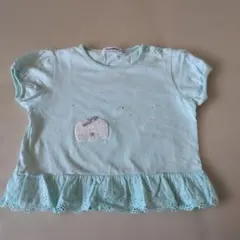 familiar ミントグリーン フリル Tシャツ 120