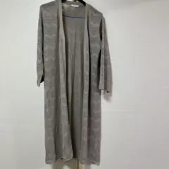 studio CLIP グレー ロングカーディガン F