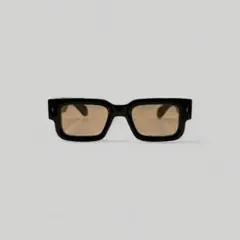 スクエアサングラス/ブラウンレンズ