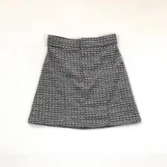 【新品タグ付き】ムルーア ツイード ミニスカート 白黒 モノトーン Mサイズ相当